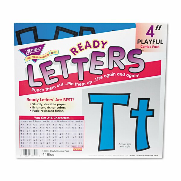 Trend Letters, Upper/Lowercase Combo, Blue, PK216 T79744